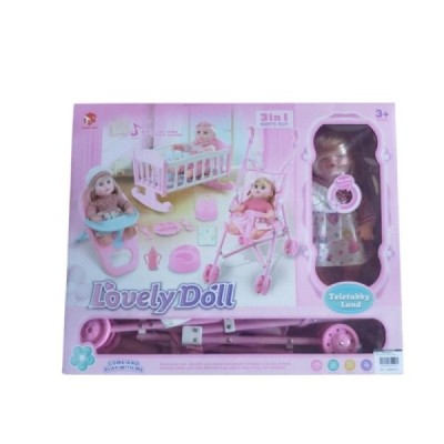 poupee avec poussette TX8632