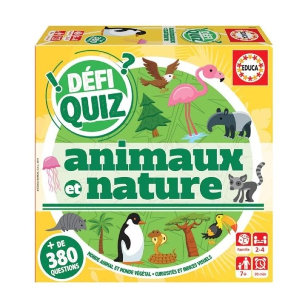 Jeu éducatif Educa 18157 Défi Quiz Animaux et Nature