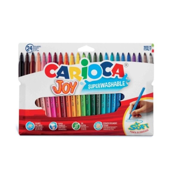 Feutres Joy pointe fine 24 couleurs CARIOCA 40532