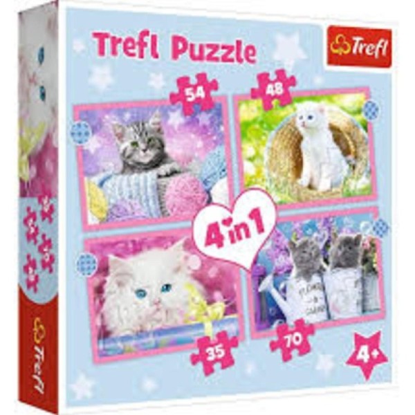 Puzzles 4in1 Fun cats 34396