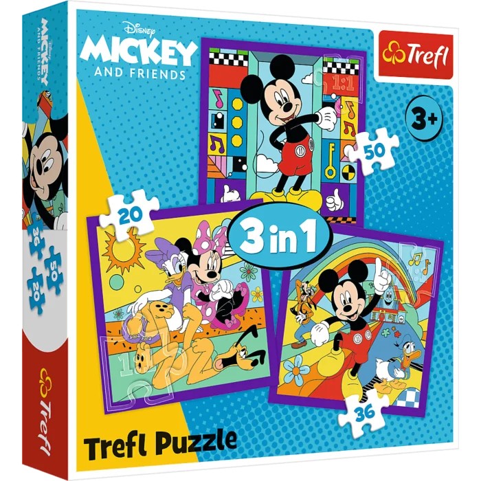 [1650568742] Puzzle 3en1 Mickey 34894