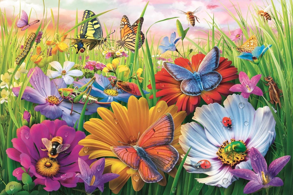 [1650568754] Puzzle 300 Easy Pieces Insects in the Meadow 23103