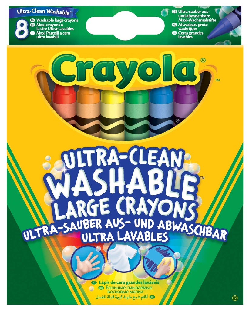 [1650568512] Ultra Clean Washable Crayons 8ct 52 3282