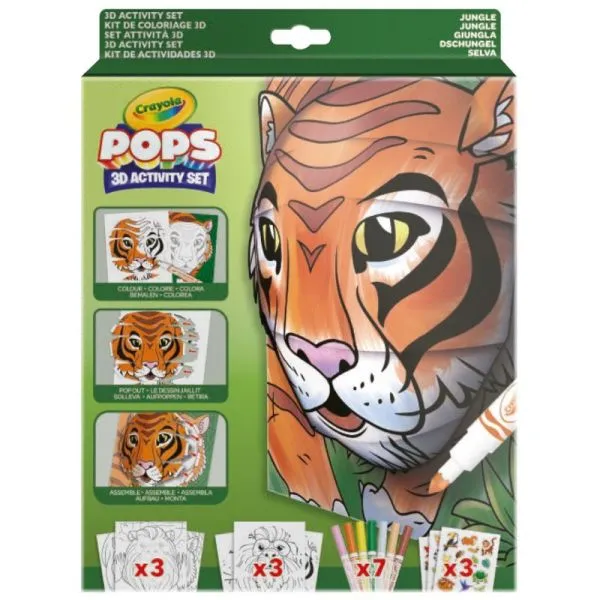 [1650568800] Pops Set, Jungle, Content 3 Pops Set cards to build 04 2802