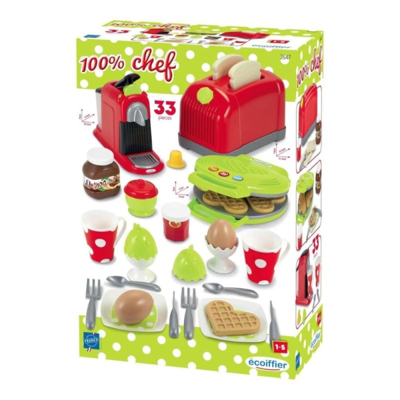 [110188005] Coffret petit déjeuner Toaster et Gaufrier Ecoiffier 2647