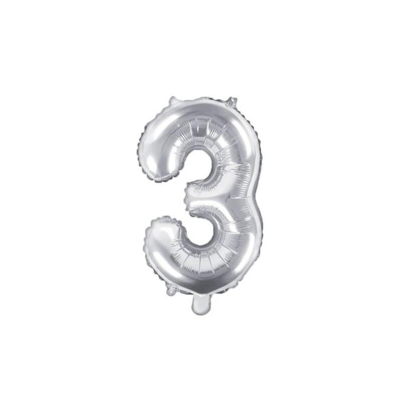 Chiffre gonflable N 3 (Dorée, 16")