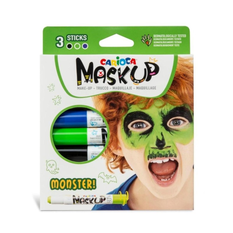 Stick maquillage Mask Up Monsters 3 pièces CARIOCA 43051