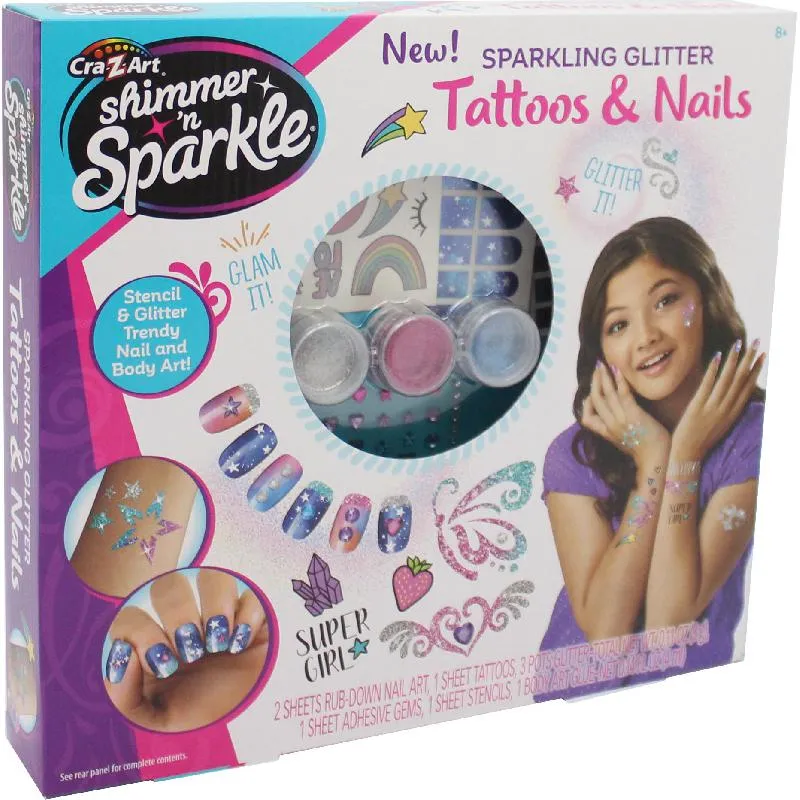 [1650558200] Sparkling Glitter Tattoos & Nails 65502