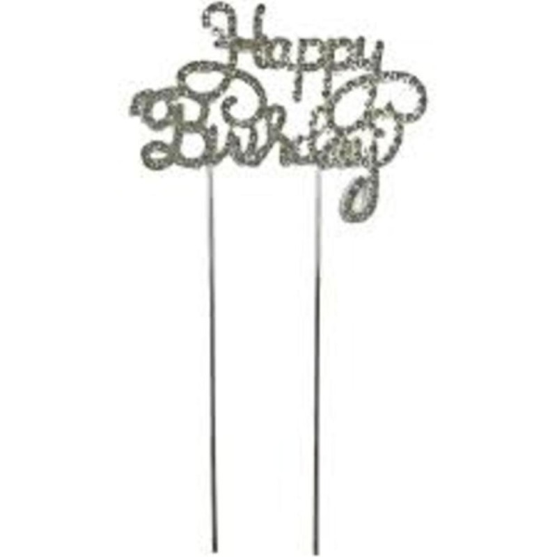 Pic Happy Birthday Métal (Dorée)