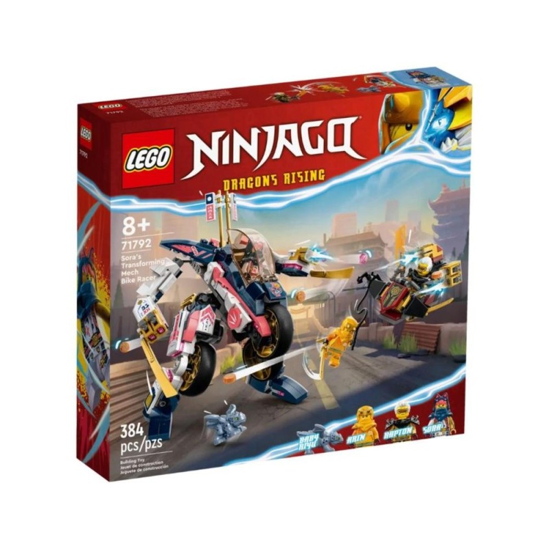 [1650559263] LEGO NINJAGO 71792 - Robot Bolide de Sora 2-en-1 Moto et Robot Articul