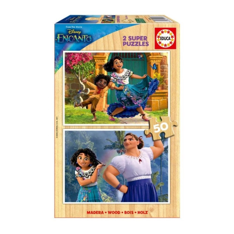 [1650559273] Puzzles en Bois Encanto Disney 19198 - Lot de 2 Puzzles Charm de 50 pi