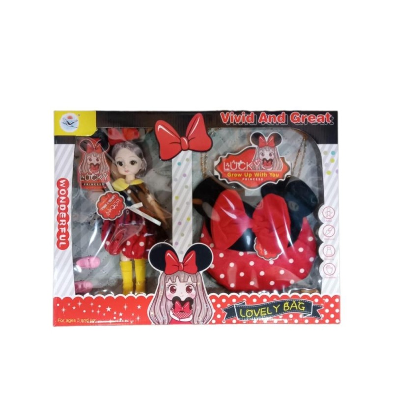 Poupee avec accessoires en coffret - Jouet de role