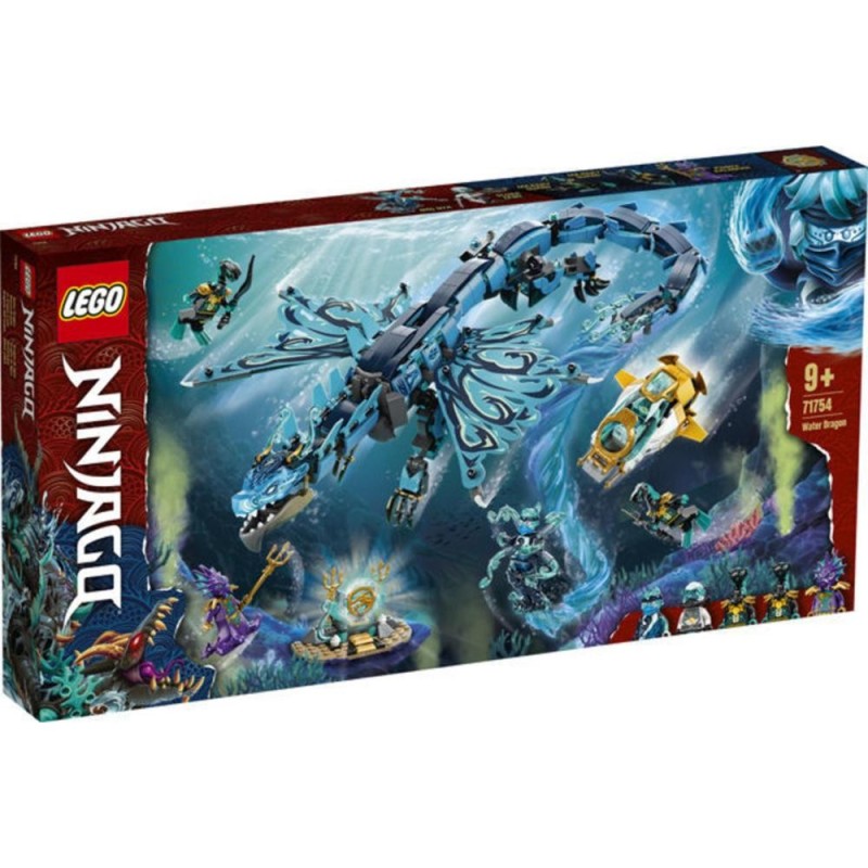 LEGO Ninjago 71754 Dragon de l’Eau – Jouet Dragon articulé avec Sous-M