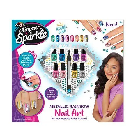 Shimmer 'n Sparkle - Metallic Rainbow Nail Art Craz_65540
