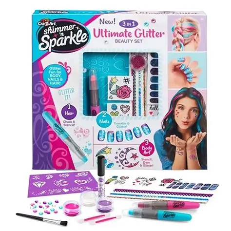 [1650560049] Shimmer 'n Sparkle - 3 in 1 Ultimate Glitter Beauty Set Craz_65501