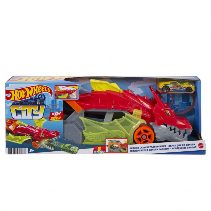[1650560456] Hot Wheelsà¢â‚¬â€œ Transporteur Dragon 2-en-1 MTGTK42