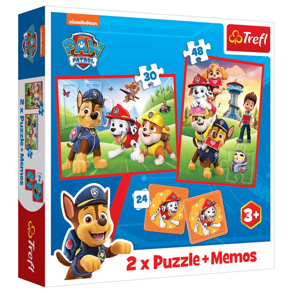 [1650560566] Puzzles 2in1 MEMOS Paw Patrol team in action 93337