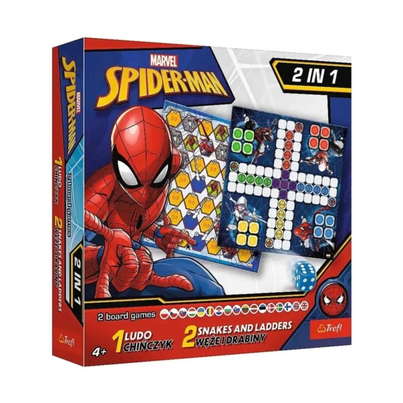 GAME 2 in 1 Ludo Snakes and Ladders Spider-Man 02419