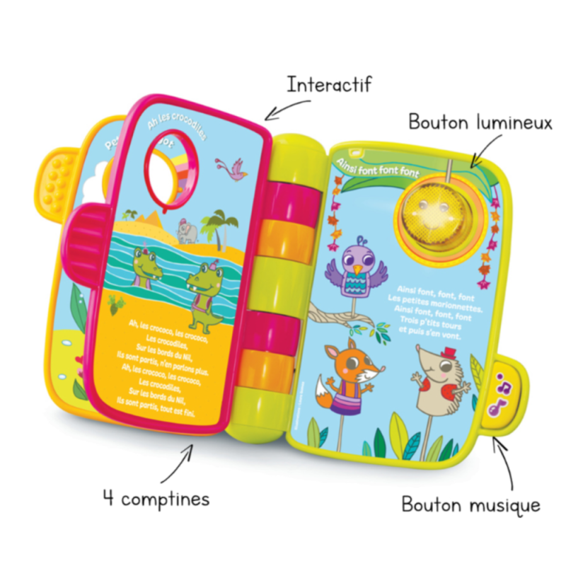 P’tit livre enchanté – Mes premières comptines VT138365 – Vtech