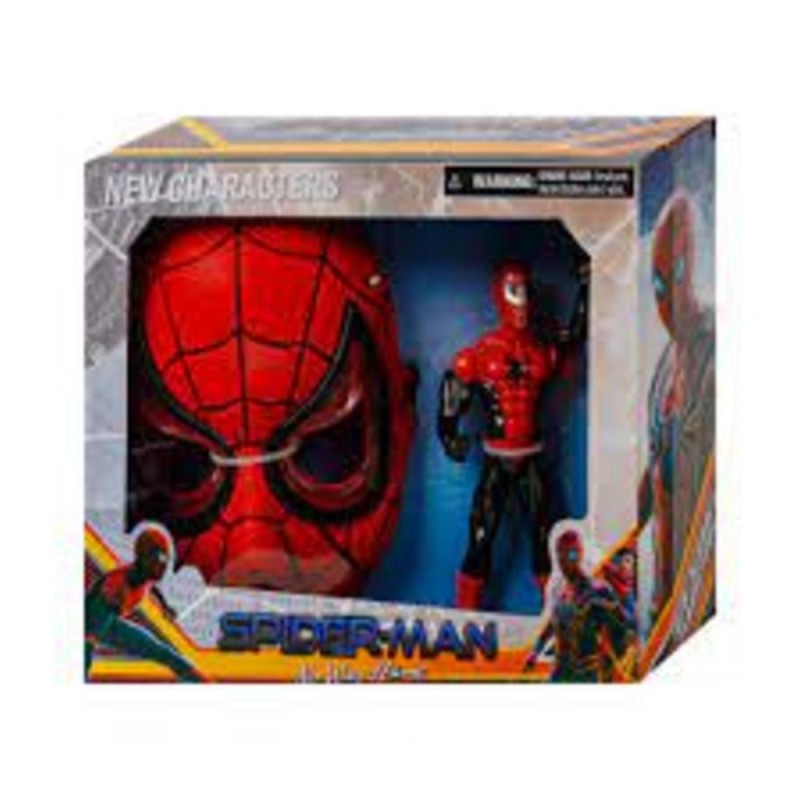 [1650560881] personnage spider man+masque en coffret 8824A