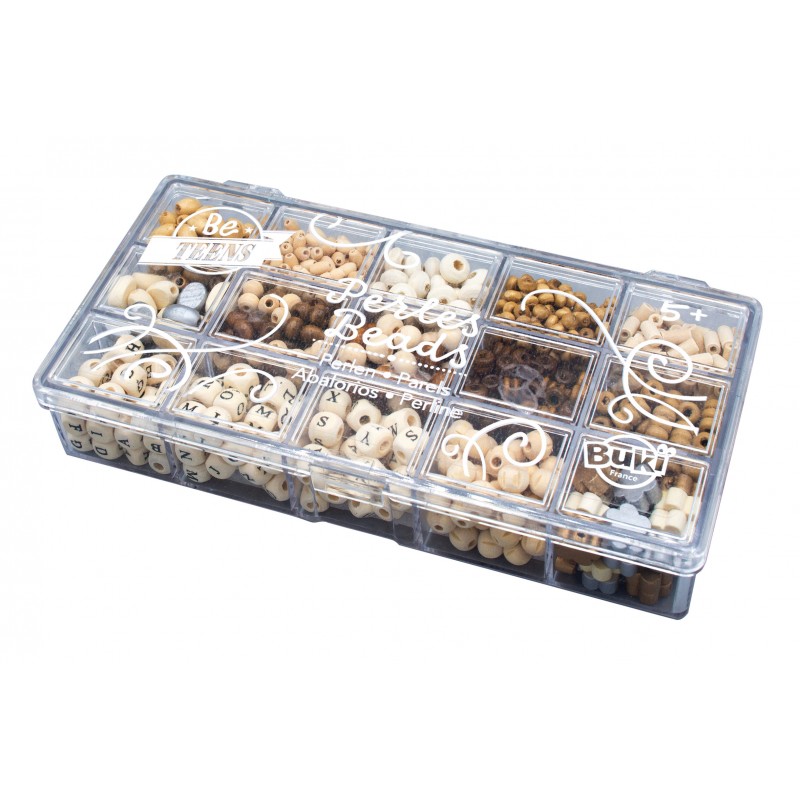 [1650561514] Boà®te de perles en bois naturel création de bijoux DIY Buki PE014