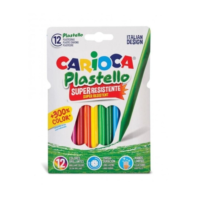 Crayons Plastello triangulaires 12 pièces CARIOCA 42711