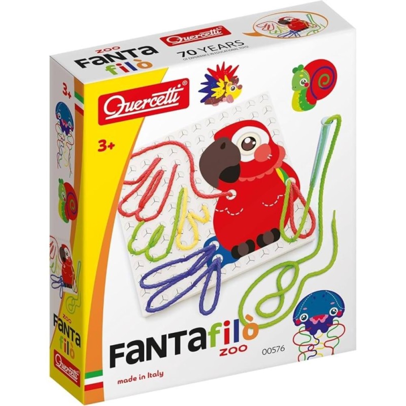 [1650563542] Jeu créatif à fils colorés pour enfants Quercetti 0576 Fantafilo Zoo
