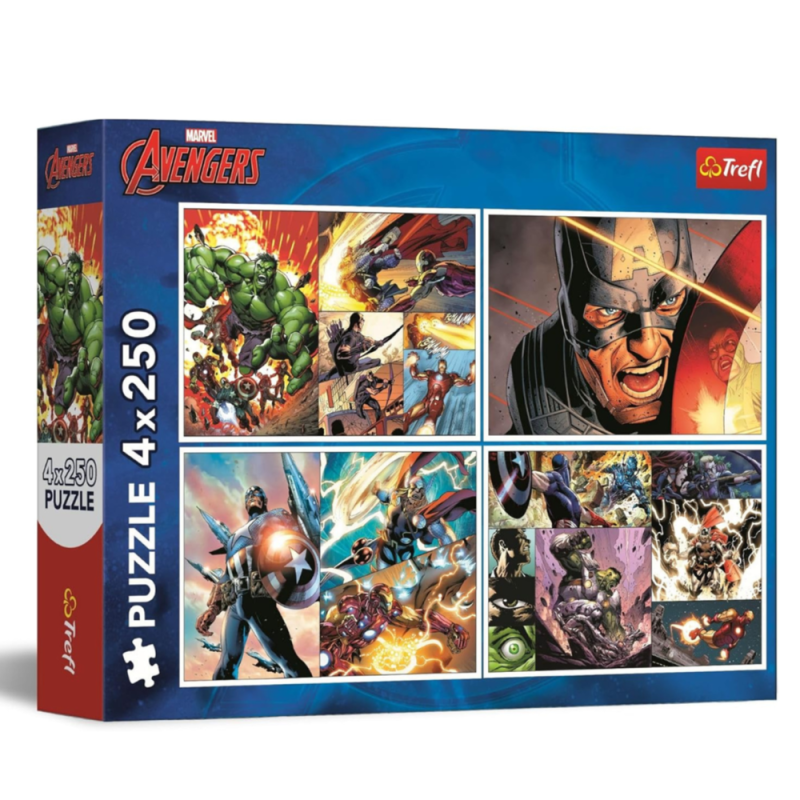 [1650564118] Puzzles 4x250 Disney Marvel The Avengers 13309