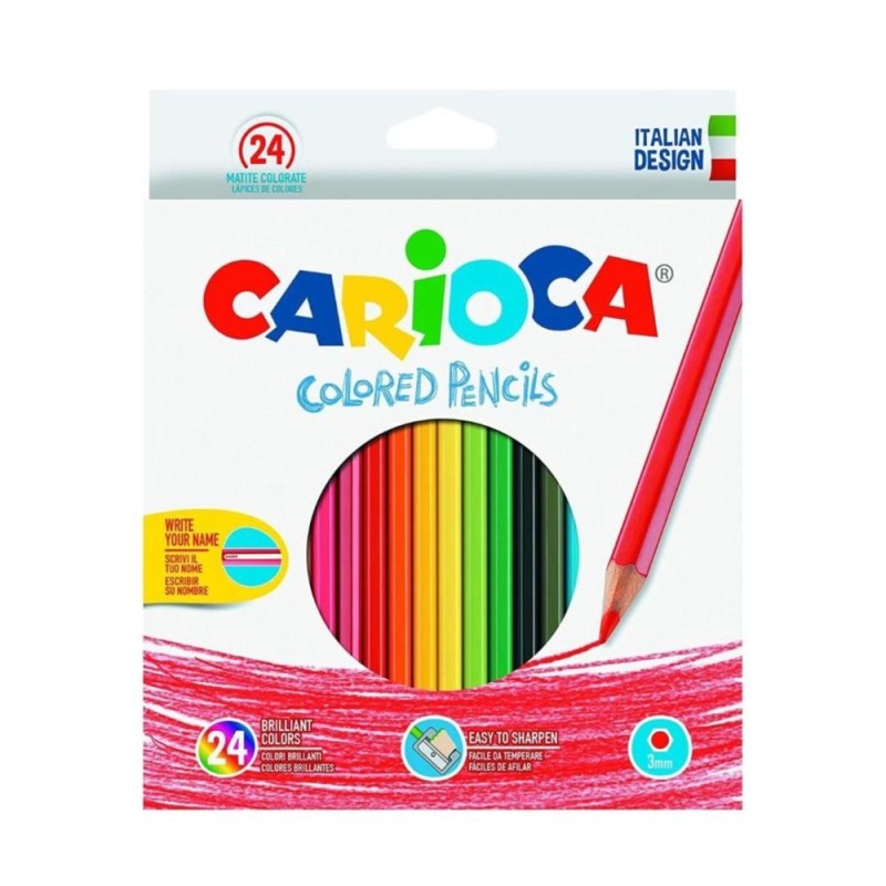 Boîte de 24 crayons aux couleurs CARIOCA 40381