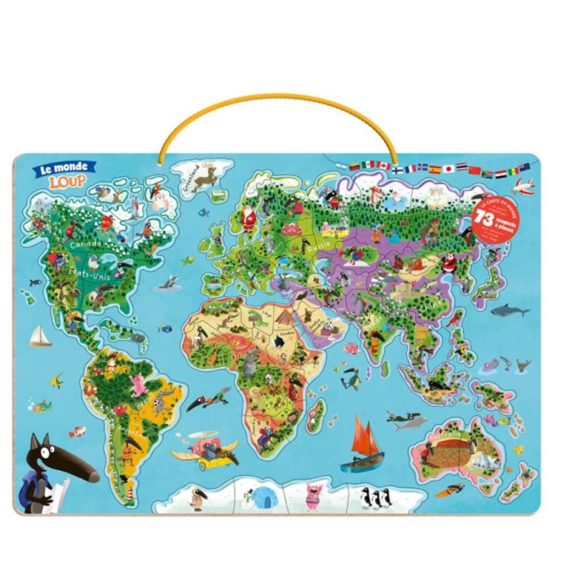 [1650564974] Ma carte du monde magnétique en puzzle Je découvre le monde avec Lo 29