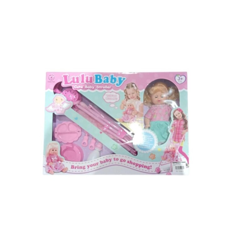 poupee avec poussette en coffret 6216023