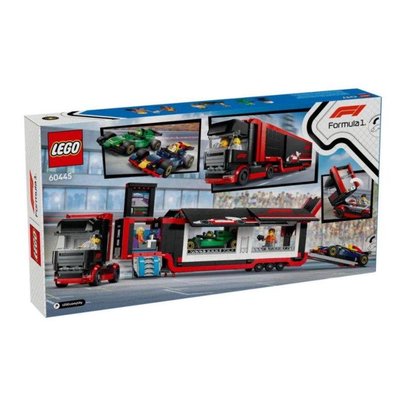 LEGO 60445 City Camion F1, voitures Red Bull RB20, Aston Martin AMR24