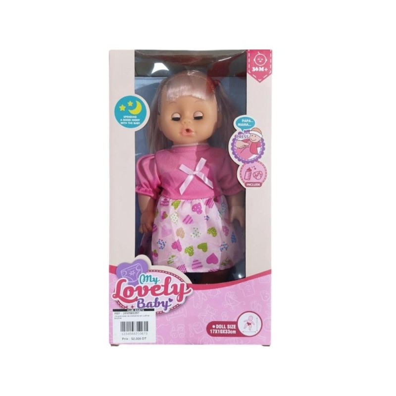 poupee avec accessoires en coffret 8033F4