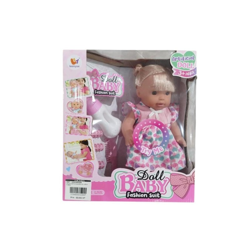 poupee avec accessoires en coffret Y1021J