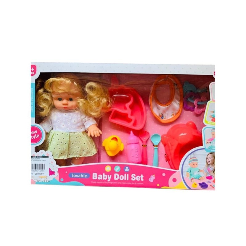 poupee avec accessoires en coffret Y6187