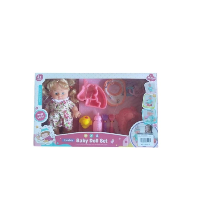 poupee avec accessoires en coffret Y6189