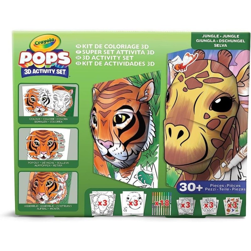 Pops Set Jungle Content 3 Pops Set cards to build 42802