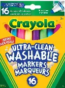 [1650565666] Marqueurs lavables CRAYOLA Ultra-Clean à  trait large