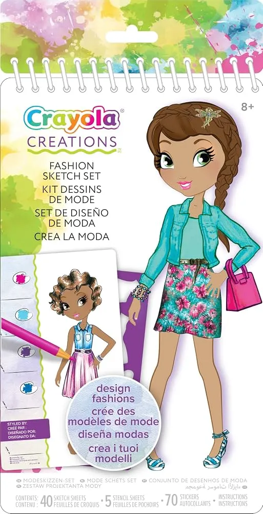 [1650565712] Crayola Creations Compact Fashion Sketch Portfolio 04 0476