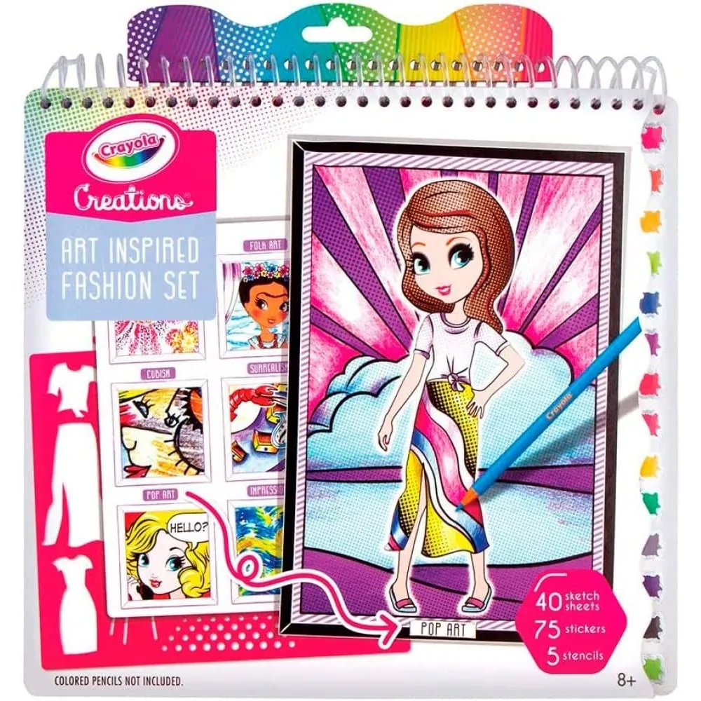 Crayola Creations Art History Fashion Sketch Portfolio 26200