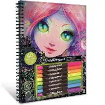 [1650566013] Livre de coloriage à  pages Noires Coralia Stylos à  gel à  encre à  néon