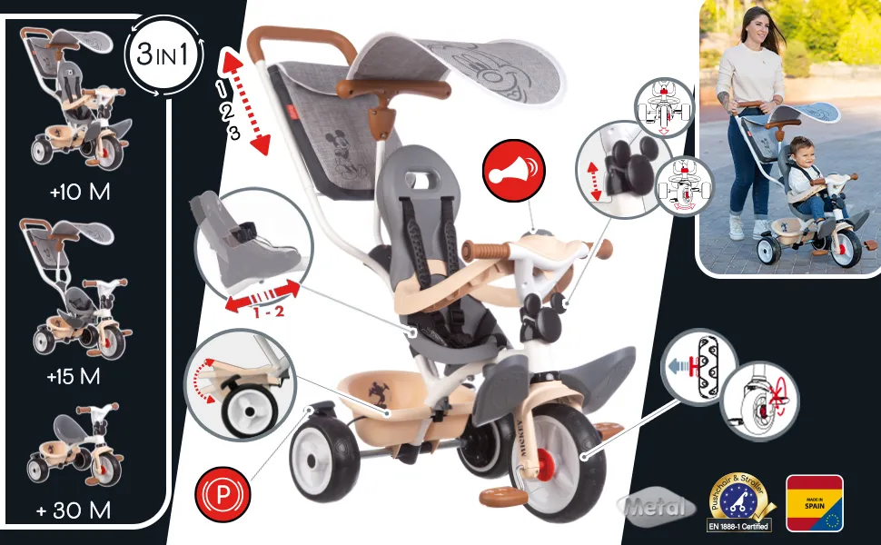 [1650566047] Tricycle Baby Balade plus Mickey 741402
