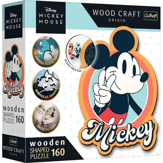 [1650566139] Puzzles 160 Wooden Shaped Mickey Mouse 20191