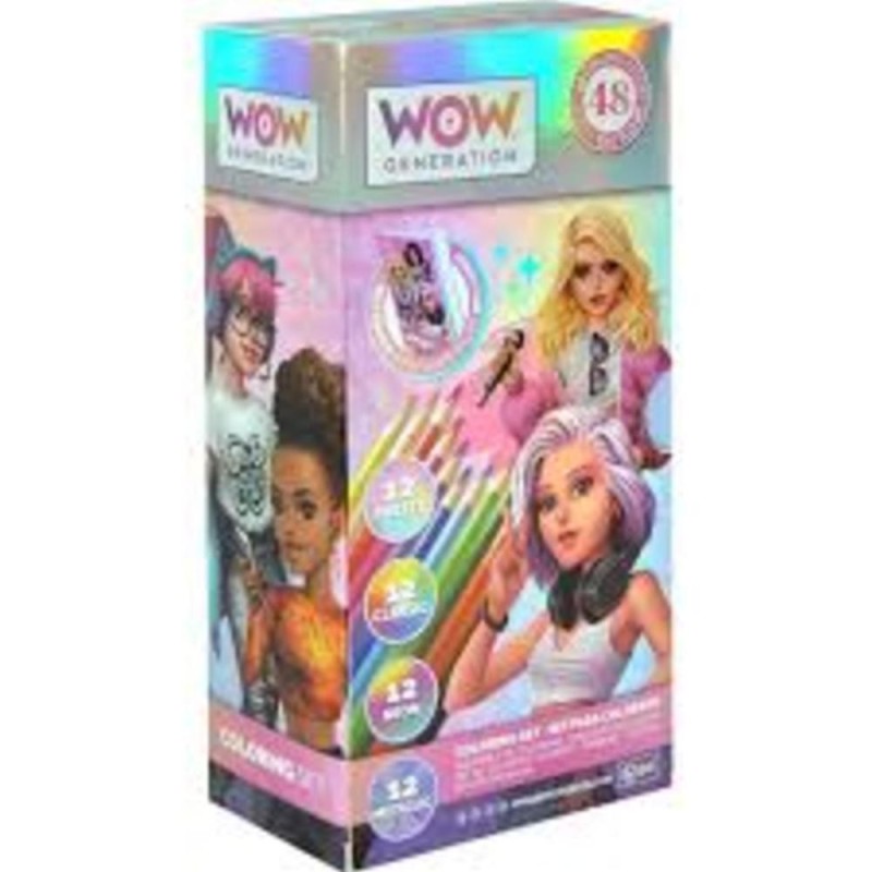 [1650566227] coffret 48 crayons de couleur avec carnet WOW00044
