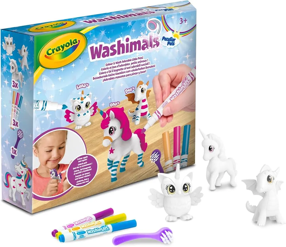 Washimals Peculiar Pets 3ct 3 markers 1 scrubber 74 7700