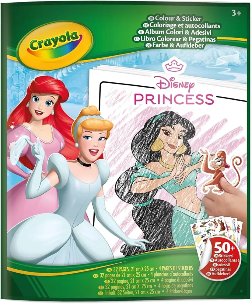 [1650566317] Color and Sticker Pad Disney Princess 04 0202G