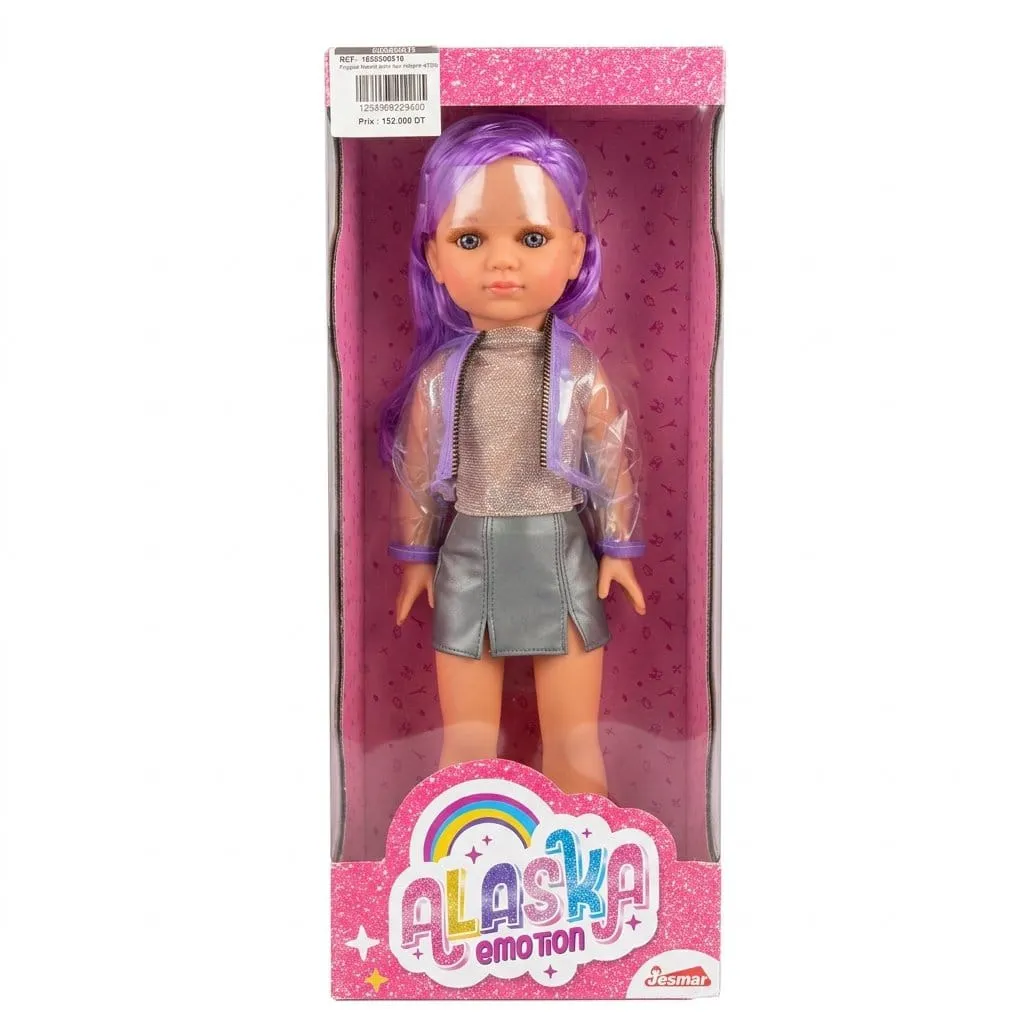 [1650566418] Poupée Alaska Chevaux Violette 40209