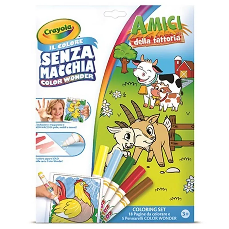 Color Wonder Set Animal Friends foldelope 4 mini BL markers 752817