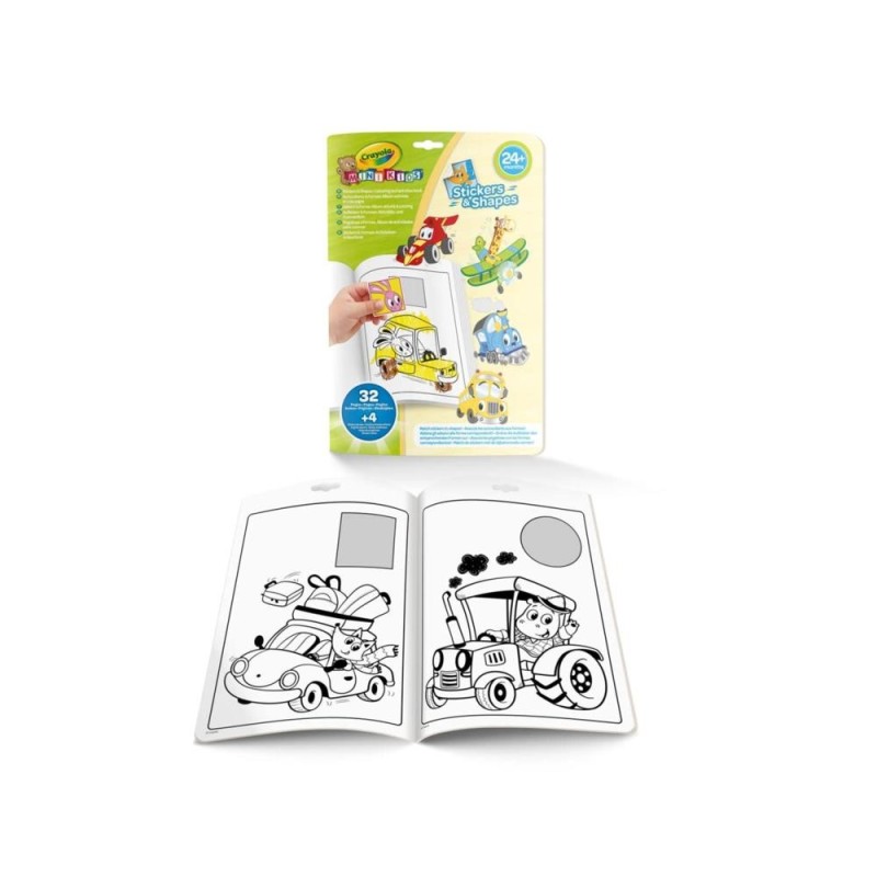 MK Whimsical Wheels Sticker and Shape Colouring Book 25 6938G