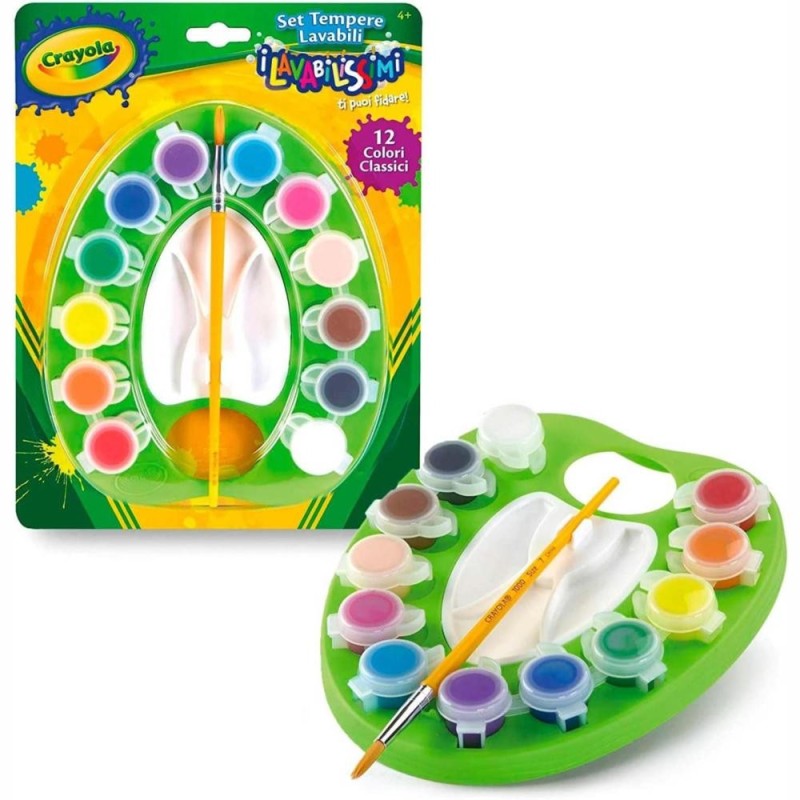 Washable Paint Palette 12ct avec 1 brush 54 1066